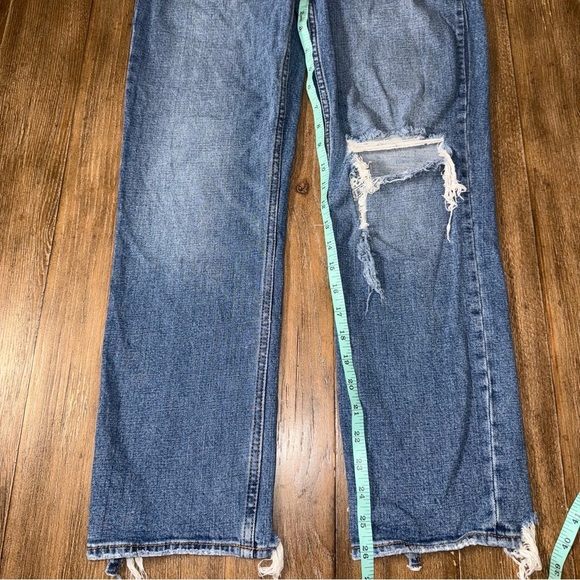 Abercrombie & Fitch 90s Straight Ultra High Rise Jeans Curve Love Distressed 26 - Picture 8 of 12